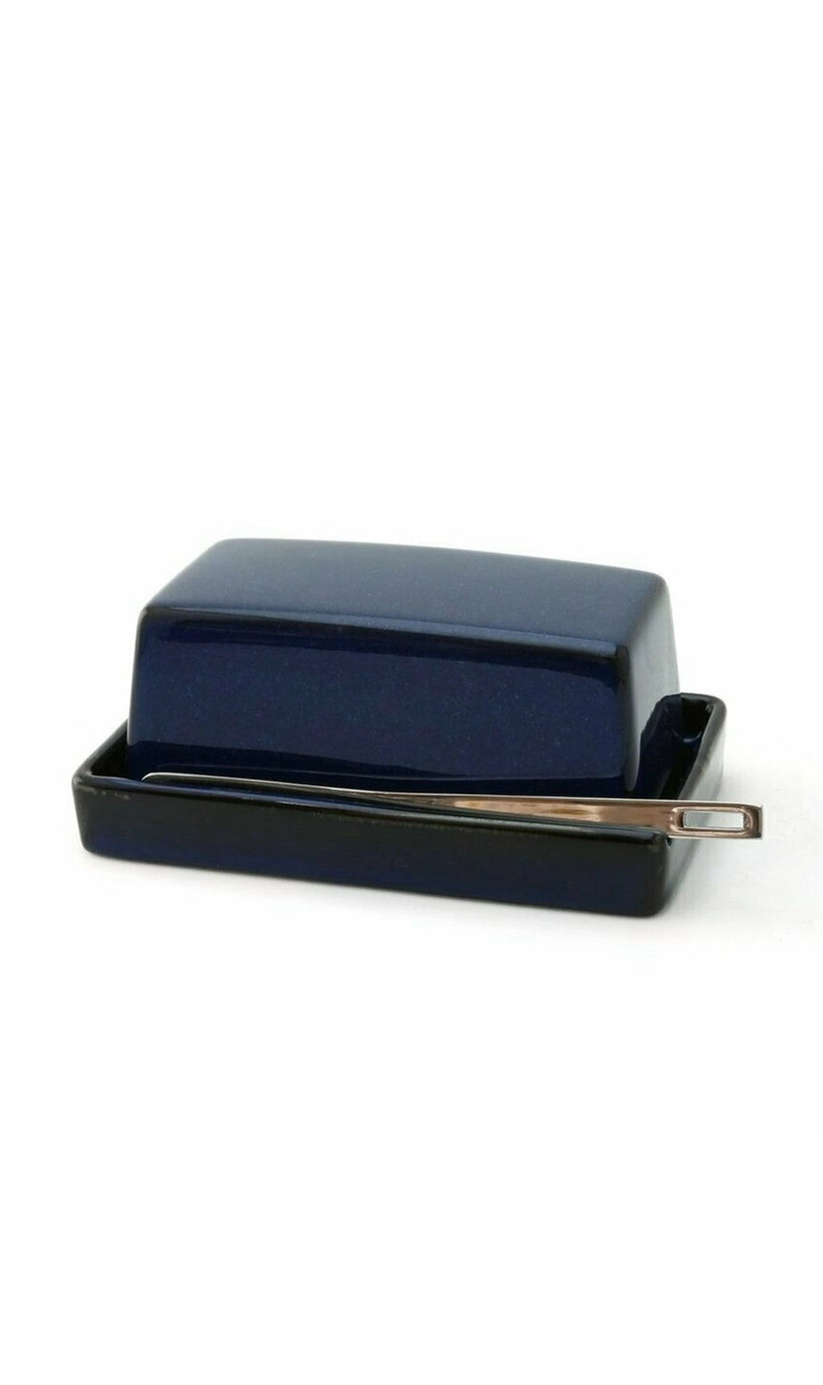 Ceramic Butter Dish with Knife
