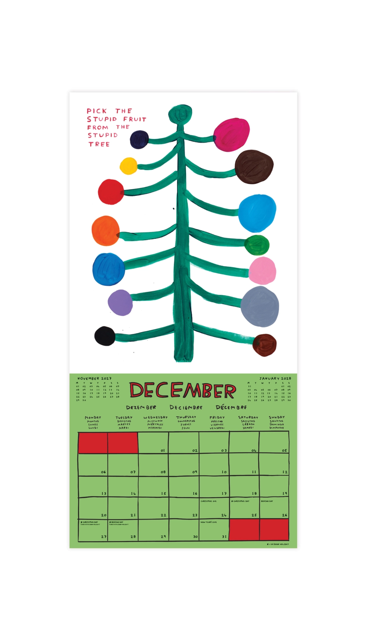 David Shrigley 2027 Calendar