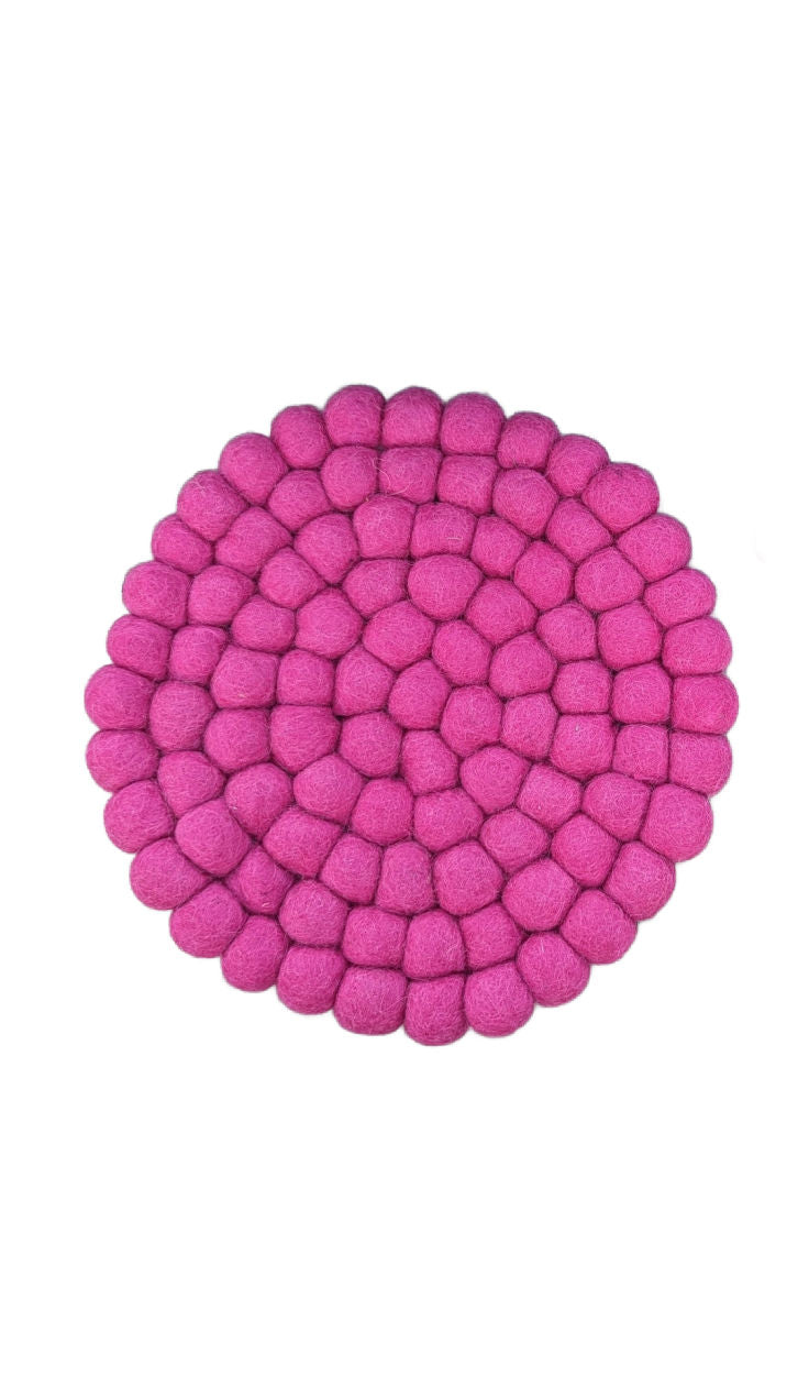 Round Felted Wool Trivet