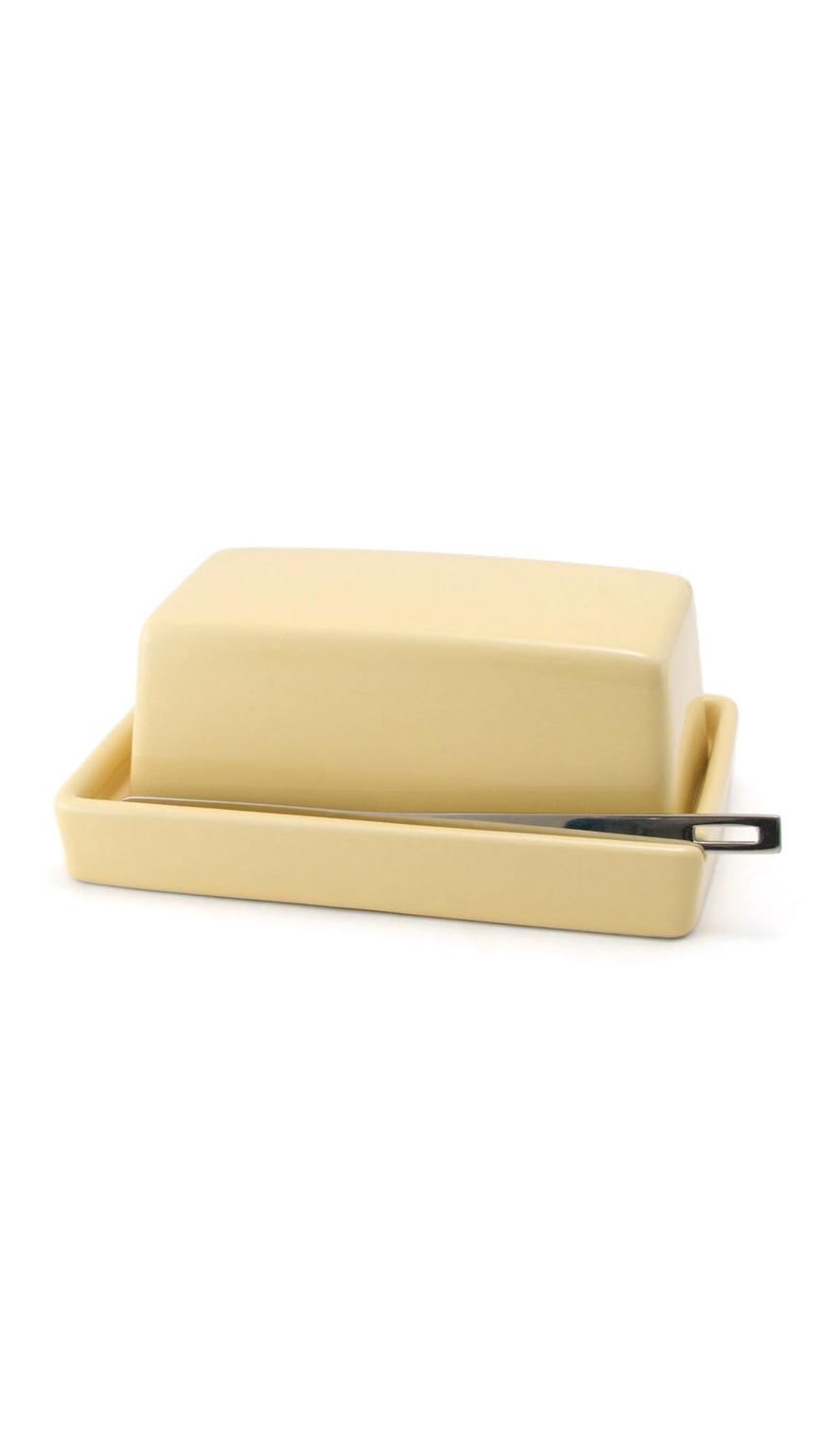 Ceramic Butter Dish with Knife