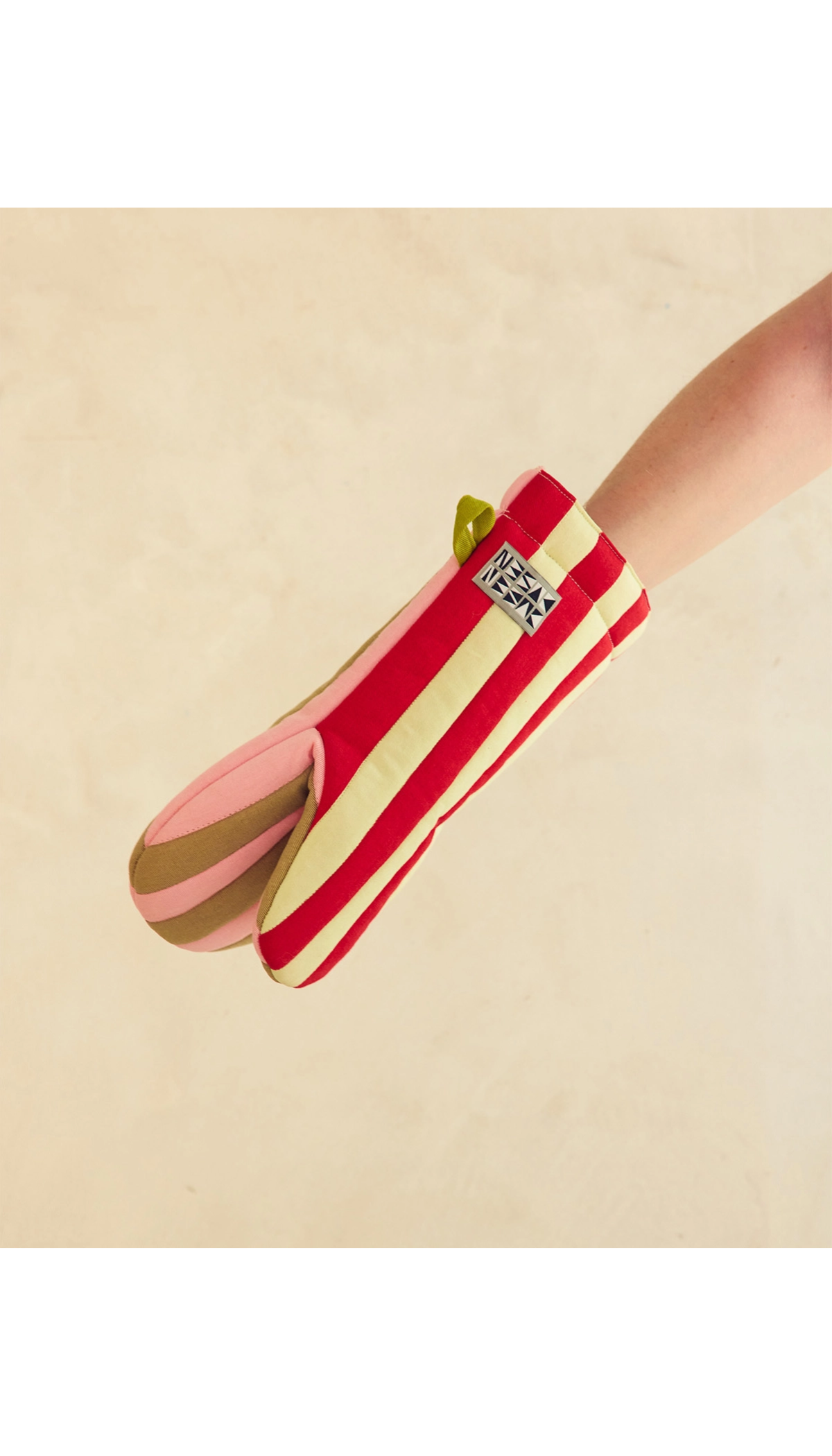 Striped Oven Mitt