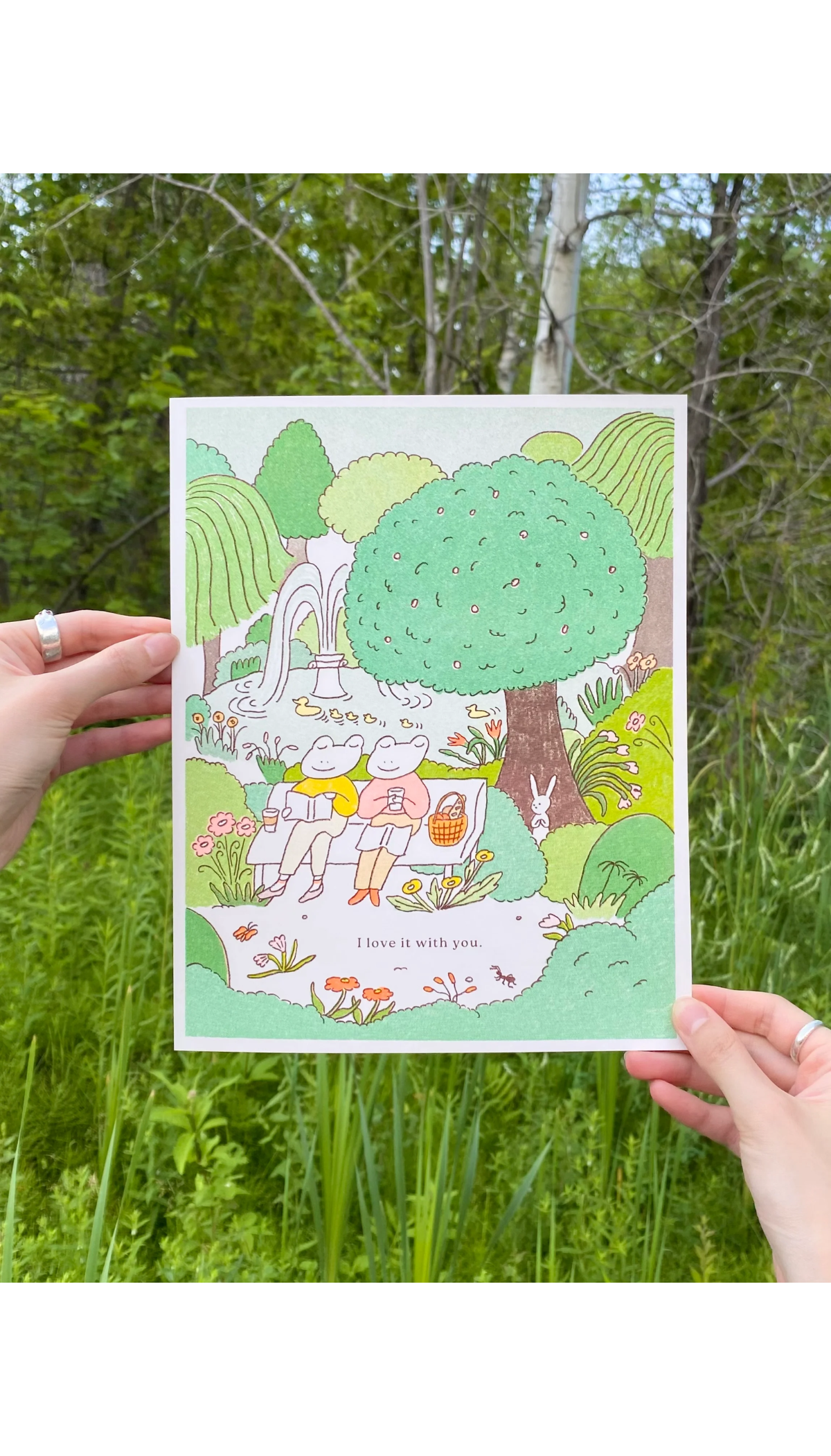 Peaceful Park Risograph Print