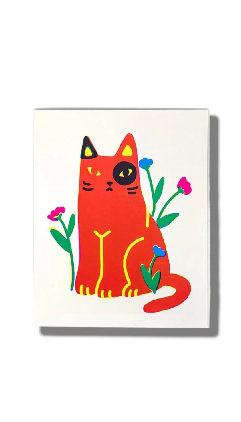 GARDEN PARTY CAT / SECRET PLANET PRINT SHOP