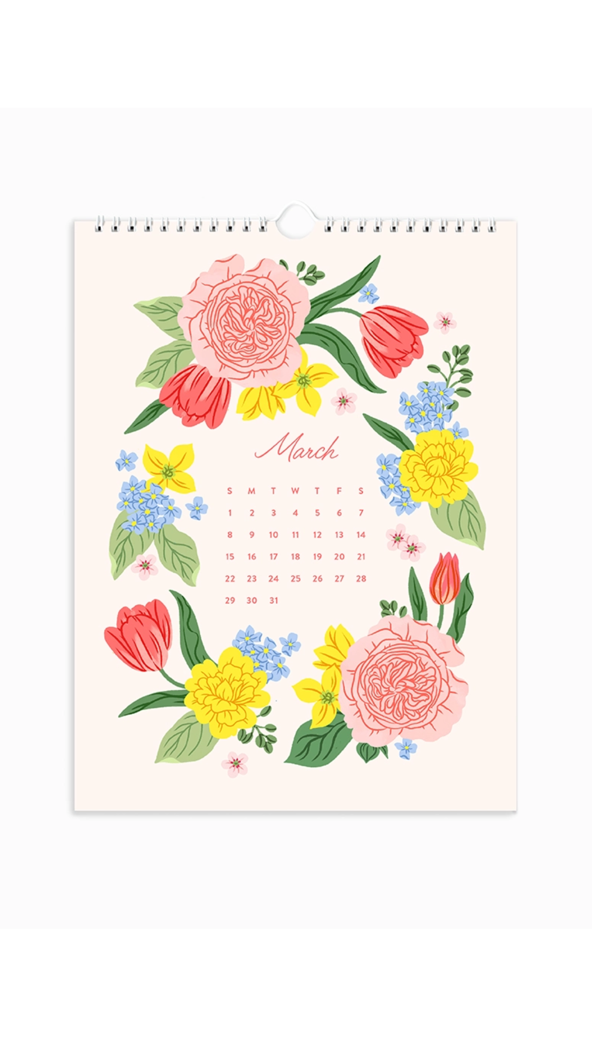 2026 A Year of Flowers Wall Calendar