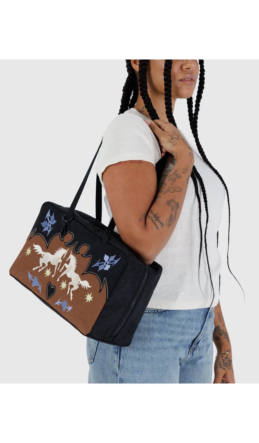 Medium Nylon Bowler Bag