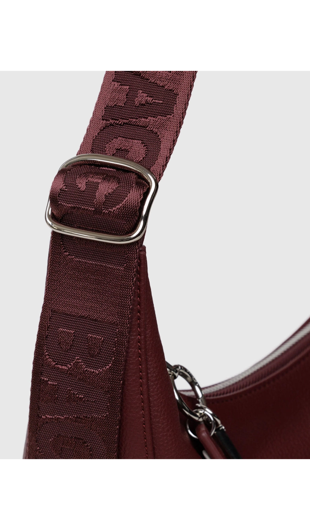 Medium Recycled Leather Crescent Bag