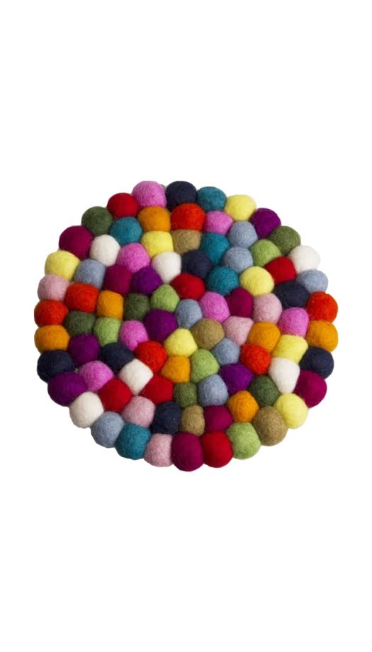 Multicolour Felted Wool Trivet