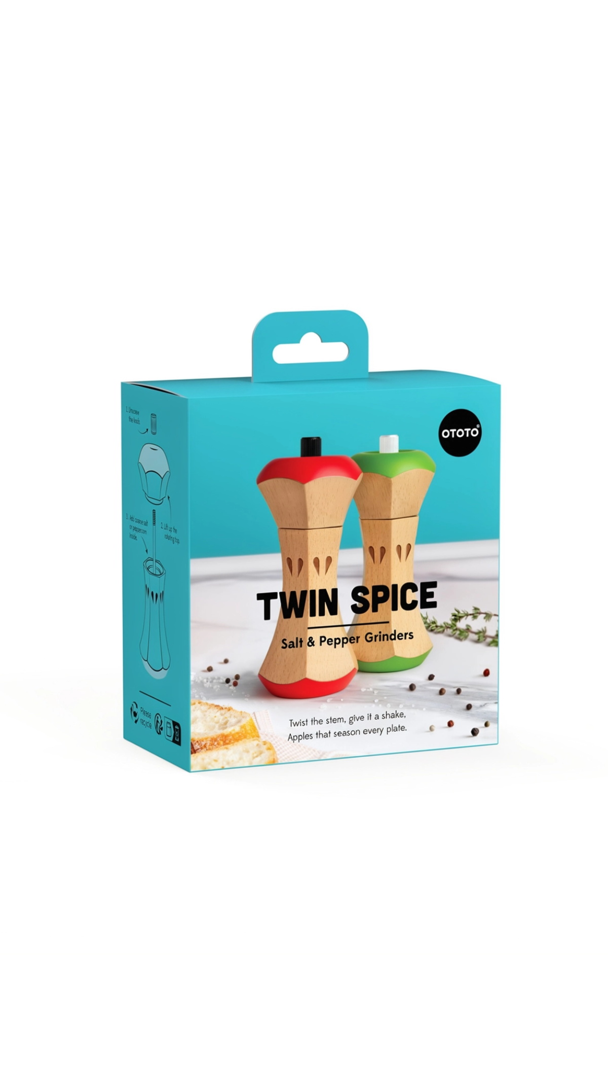 Apple Core Salt & Pepper Grinders