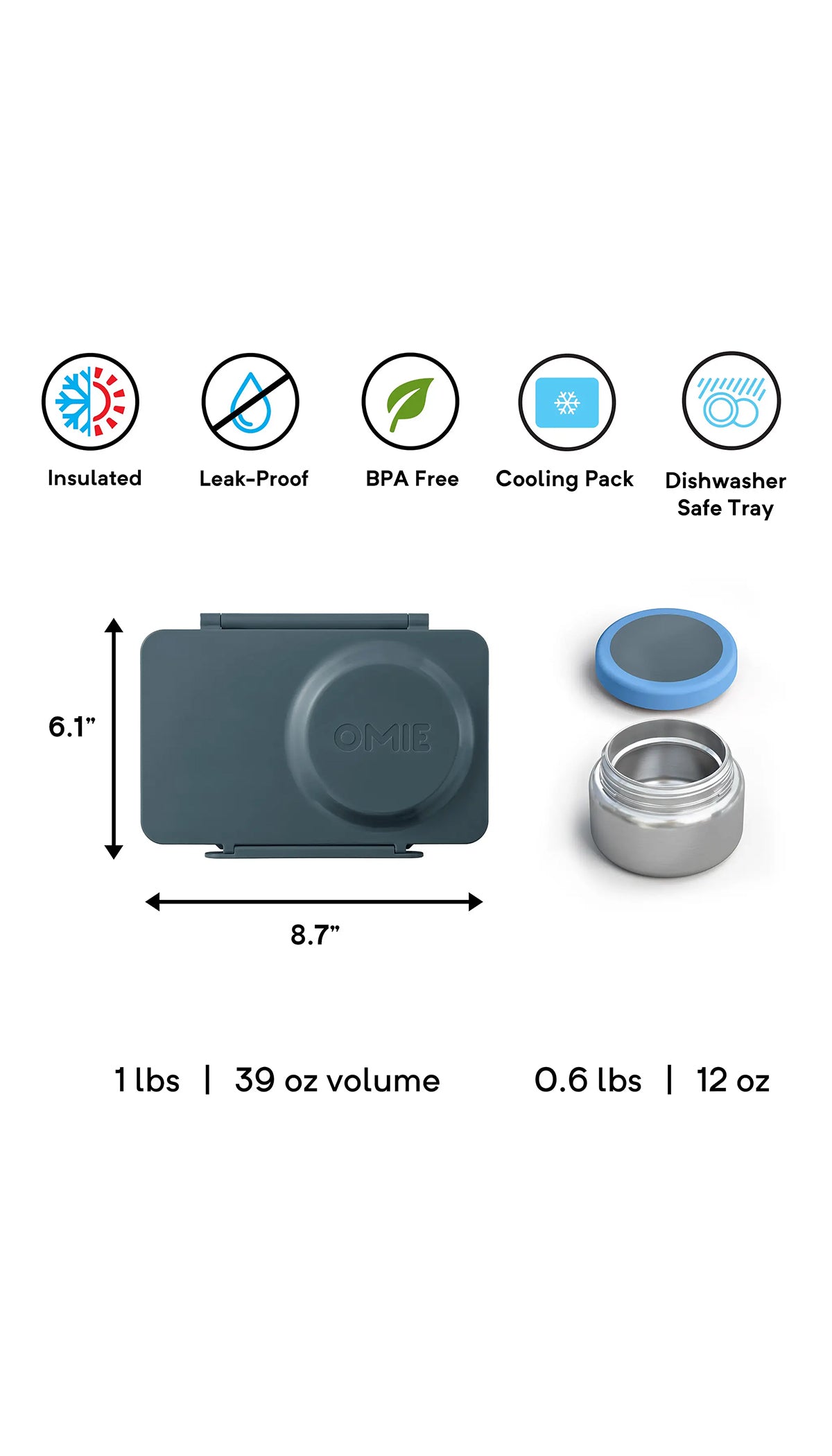 OmieBox UP Insulated Bento Box