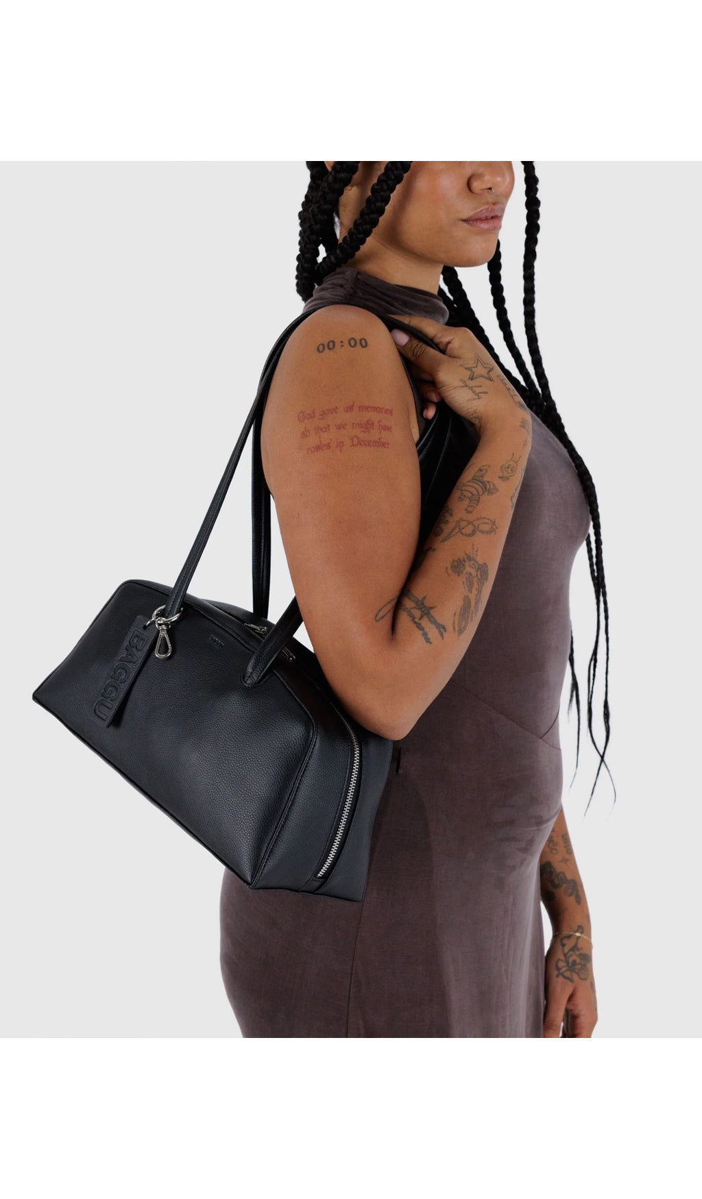 Recycled Leather Bowler Bag