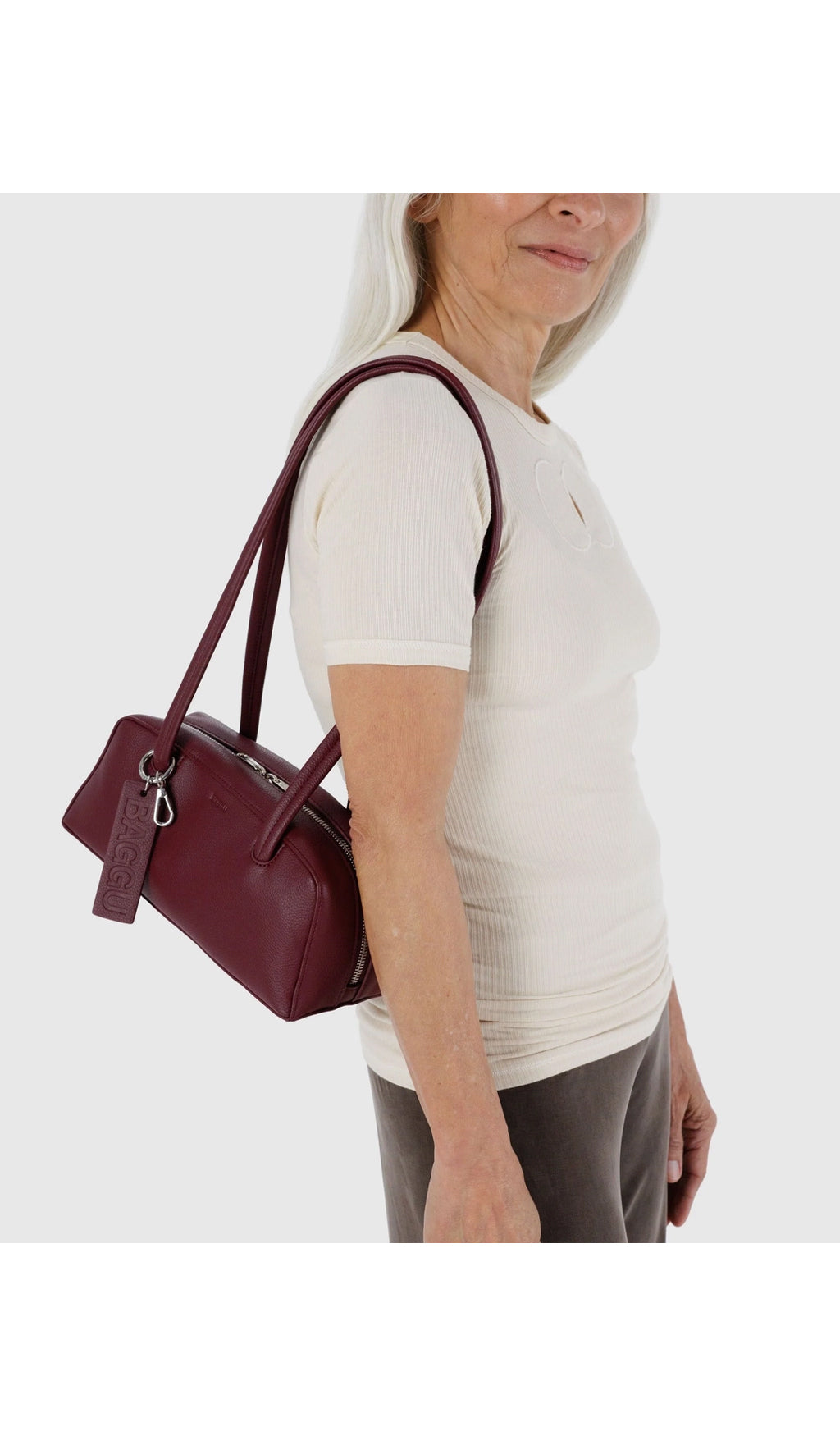 Small Recycled Leather Bowler Bag