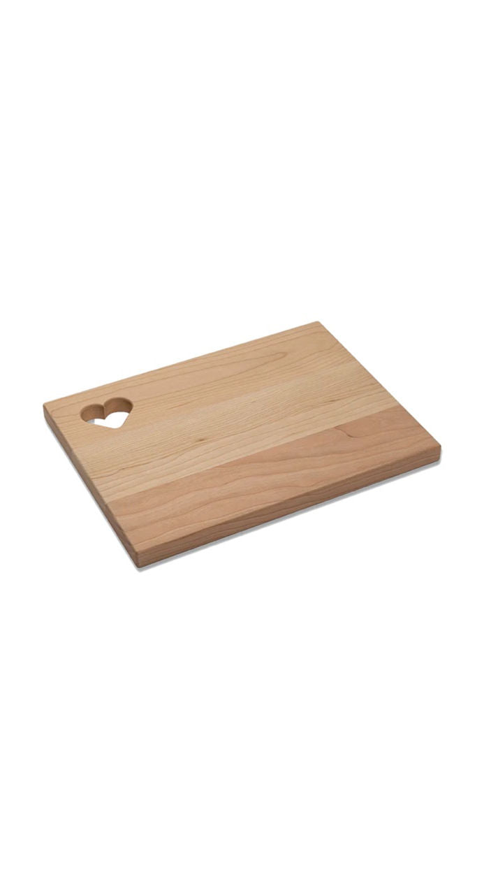 Heart Cut-Out Cherry Cutting Board