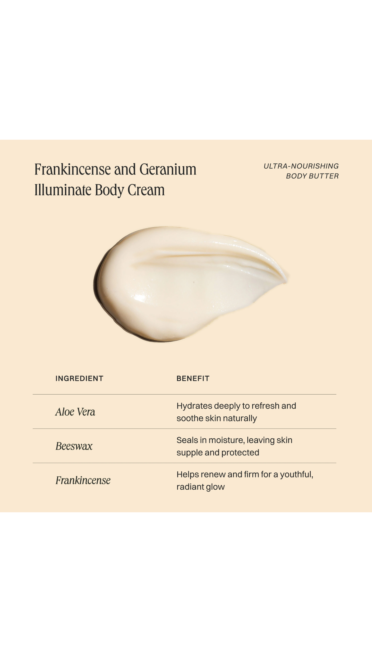 Illuminate Body Cream - Frankincense and Geranium