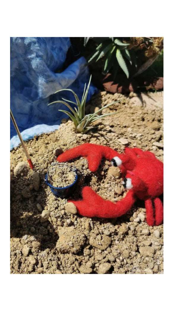 Felted Crab Ornament
