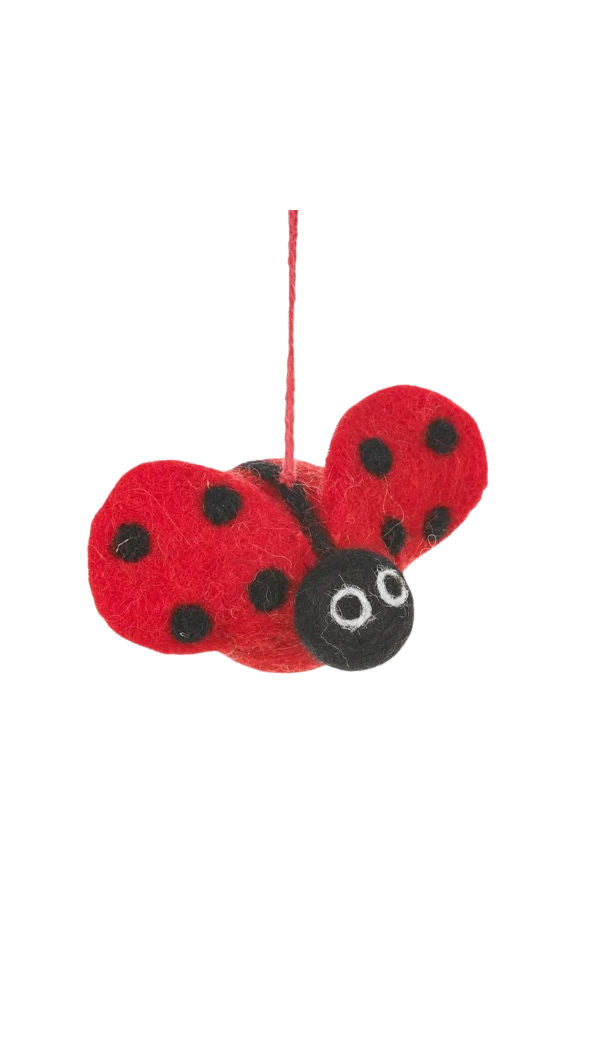 Felted Ladybug Ornament
